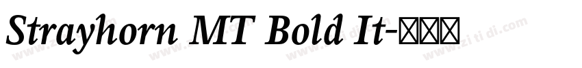 Strayhorn MT Bold It字体转换